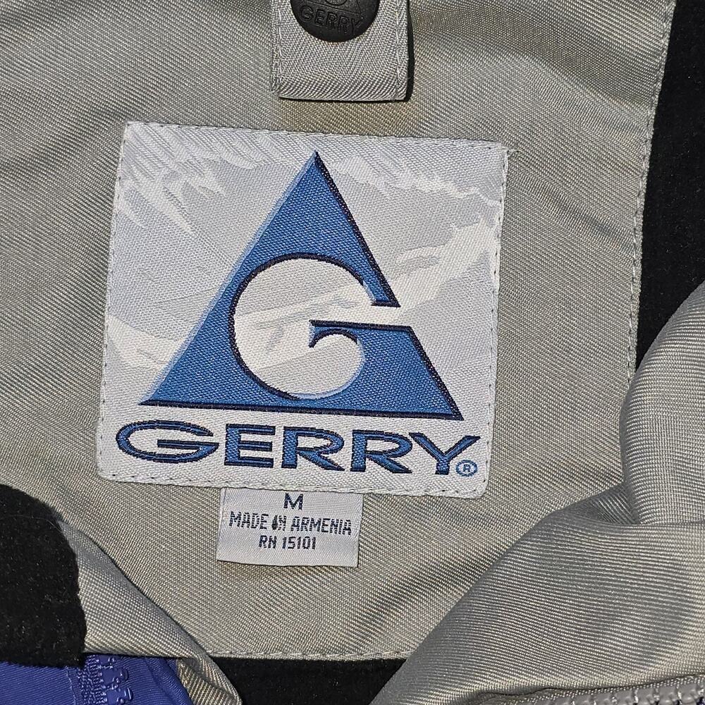 Vintage Gerry Ski Jacket Men’s Medium Blue Gray Hooded 90s Y2K Snowboarding Coat - Picture 6 of 16